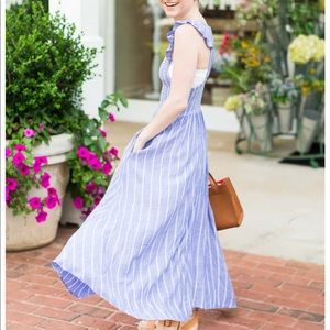 Free People Chambray Butterflies Midi dress